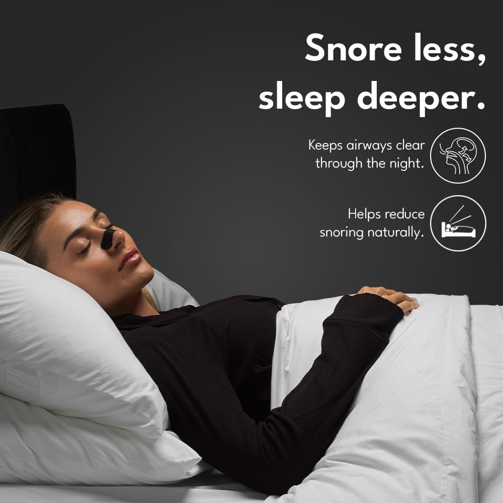 Longevity Breathe Tape - 30 Strips (Clear) - Anti Snoring Nasal Strips for Better Sleep & Improved Airflow - Hypoallergenic Nose Strips for Breathing, Clinically Proven Snoring Aids for Men & Women