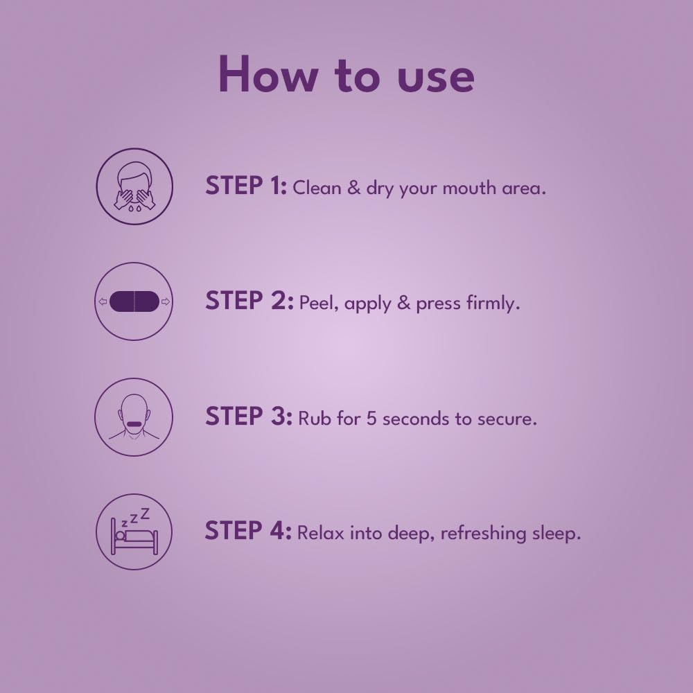 Longevity Sleep Tape - 30 Strips - Dermatologically Tested Mouth Tape for Sleeping, Women and Men - Supports Nasal Breathing and Reduces Snoring - 95% Cotton, Rayon-Free Mouthtape