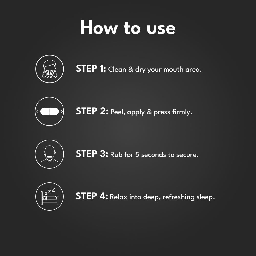 Longevity Sleep Tape - 30 Strips - Dermatologically Tested Mouth Tape for Sleeping, Women and Men - Supports Nasal Breathing and Reduces Snoring - 95% Cotton, Rayon-Free Mouthtape