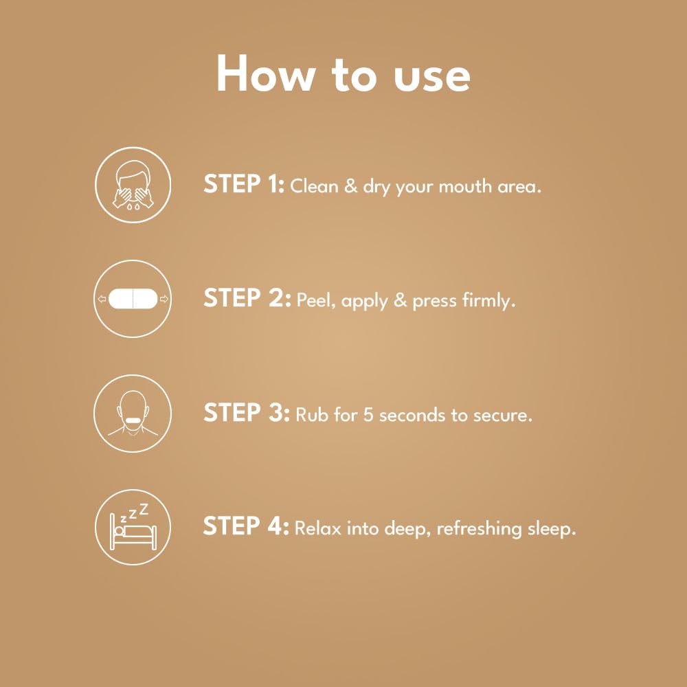 Longevity Sleep Tape - 30 Strips - Dermatologically Tested Mouth Tape for Sleeping, Women and Men - Supports Nasal Breathing and Reduces Snoring - 95% Cotton, Rayon-Free Mouthtape