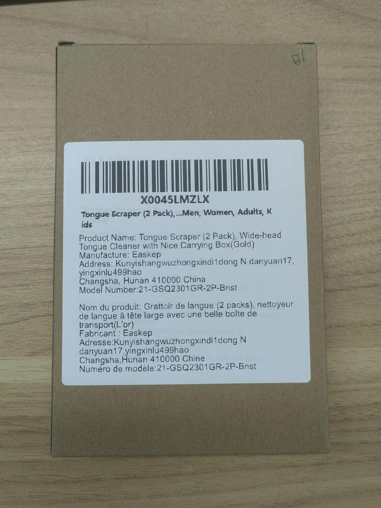 Tongue Scraper (2 Pack), Wide-head Tongue Cleaner with Nice Carrying Box, Easkep 100% Stainless Steel Tongue Scrapers Cleaners, for Men, Women, Adults, Kids, silver