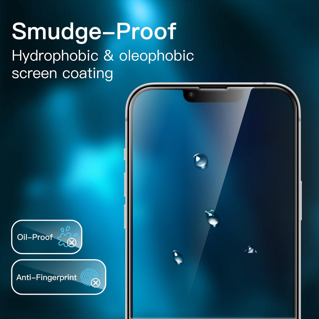 JETech Screen Protector for iPhone, Tempered Glass Film with Easy Installation Tool, Case-Friendly, HD Clear, 3-Pack