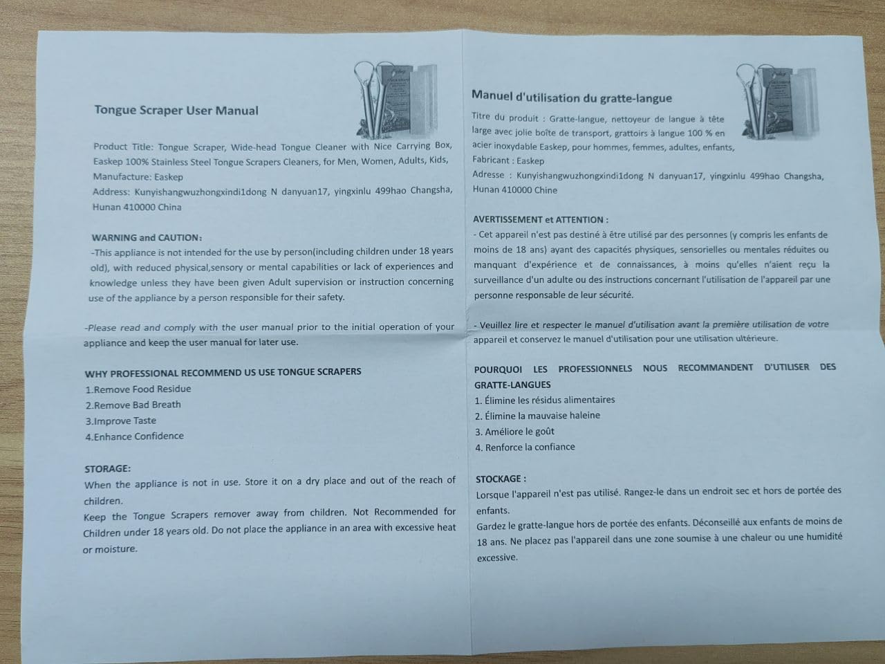 Tongue Scraper (2 Pack), Wide-head Tongue Cleaner with Nice Carrying Box, Easkep 100% Stainless Steel Tongue Scrapers Cleaners, for Men, Women, Adults, Kids, silver