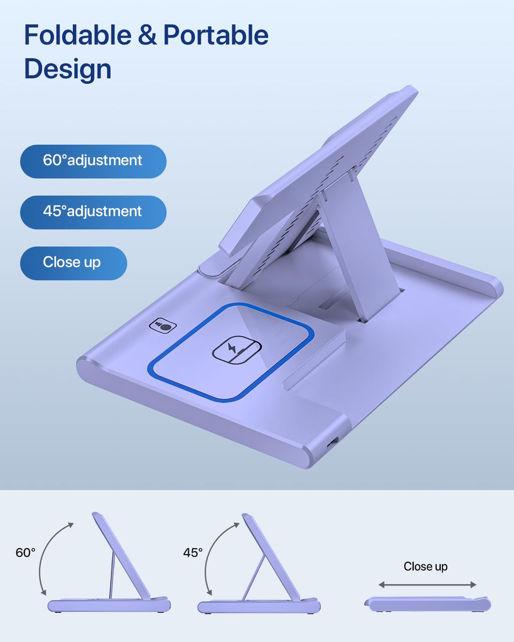 Charging Station,EXW 3 in 1 Wireless Charging Station for iPhone 17/16/15/14/13/12/11/XR/X/8,Fast Wireless Charging Stand for Airpods Pro/3/2 and Apple Watch（No Plug Included)
