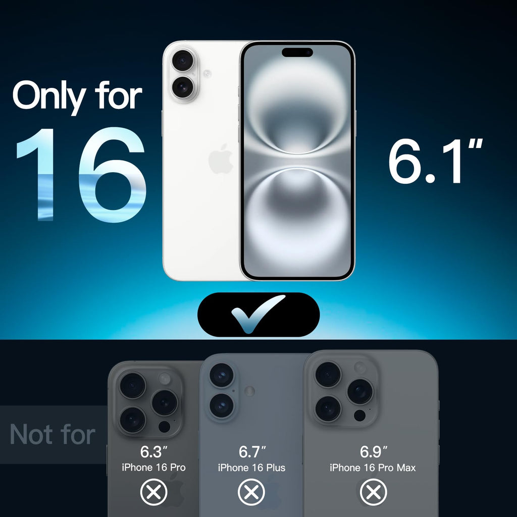 JETech Screen Protector for iPhone, Tempered Glass Film with Easy Installation Tool, Case-Friendly, HD Clear, 3-Pack