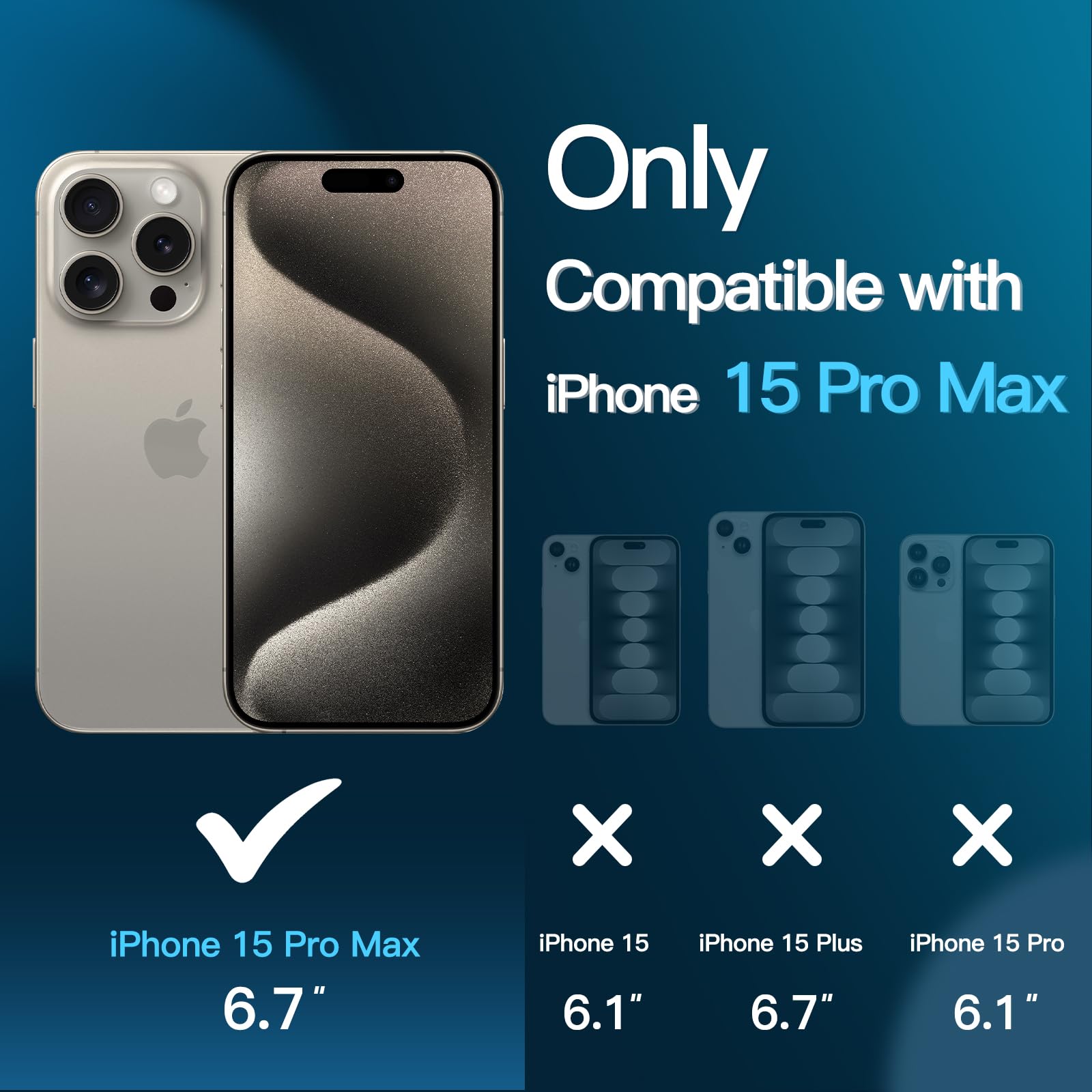 JETech Screen Protector for iPhone, Tempered Glass Film with Easy Installation Tool, Case-Friendly, HD Clear, 3-Pack