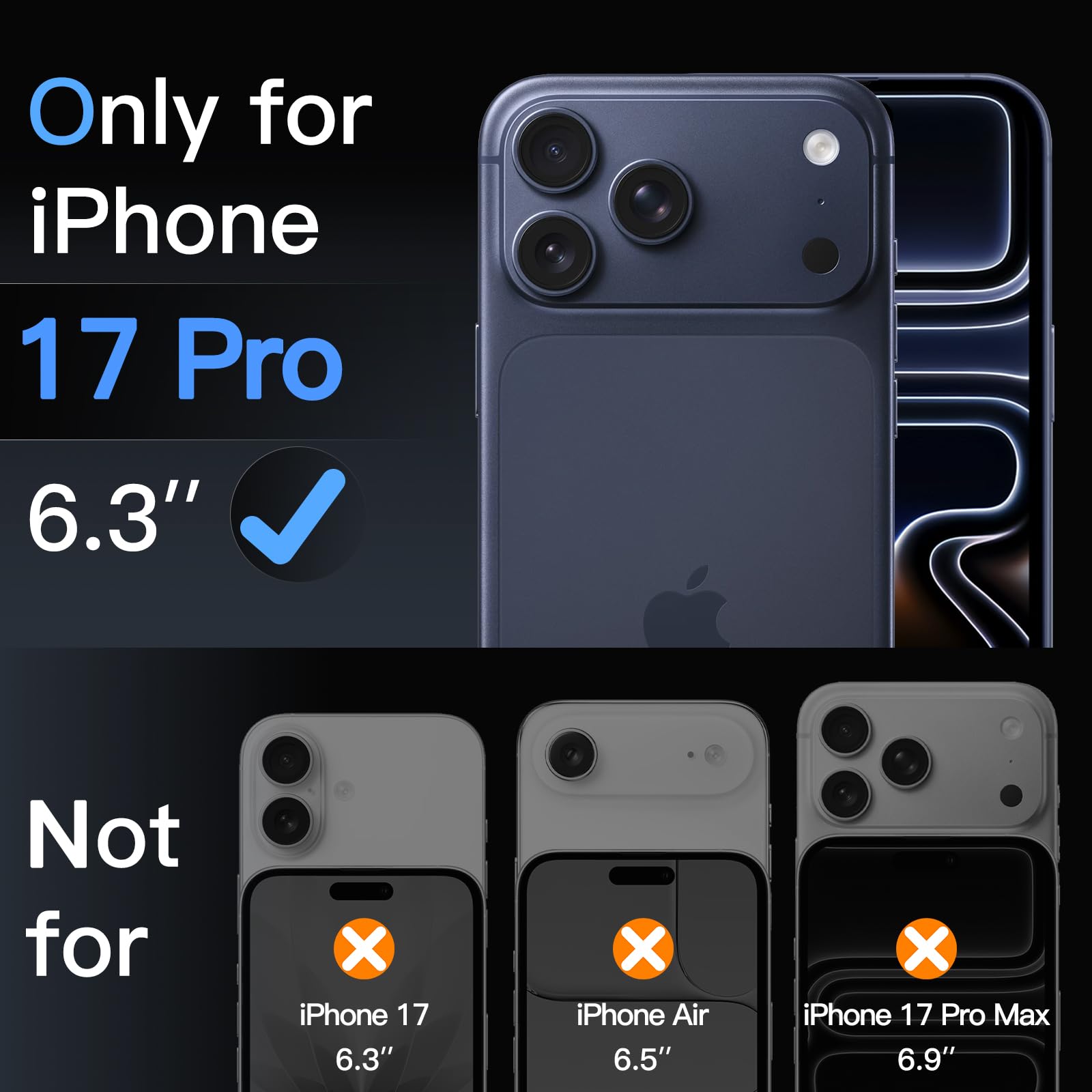 JETech Screen Protector for iPhone, Tempered Glass Film with Easy Installation Tool, Case-Friendly, HD Clear, 3-Pack