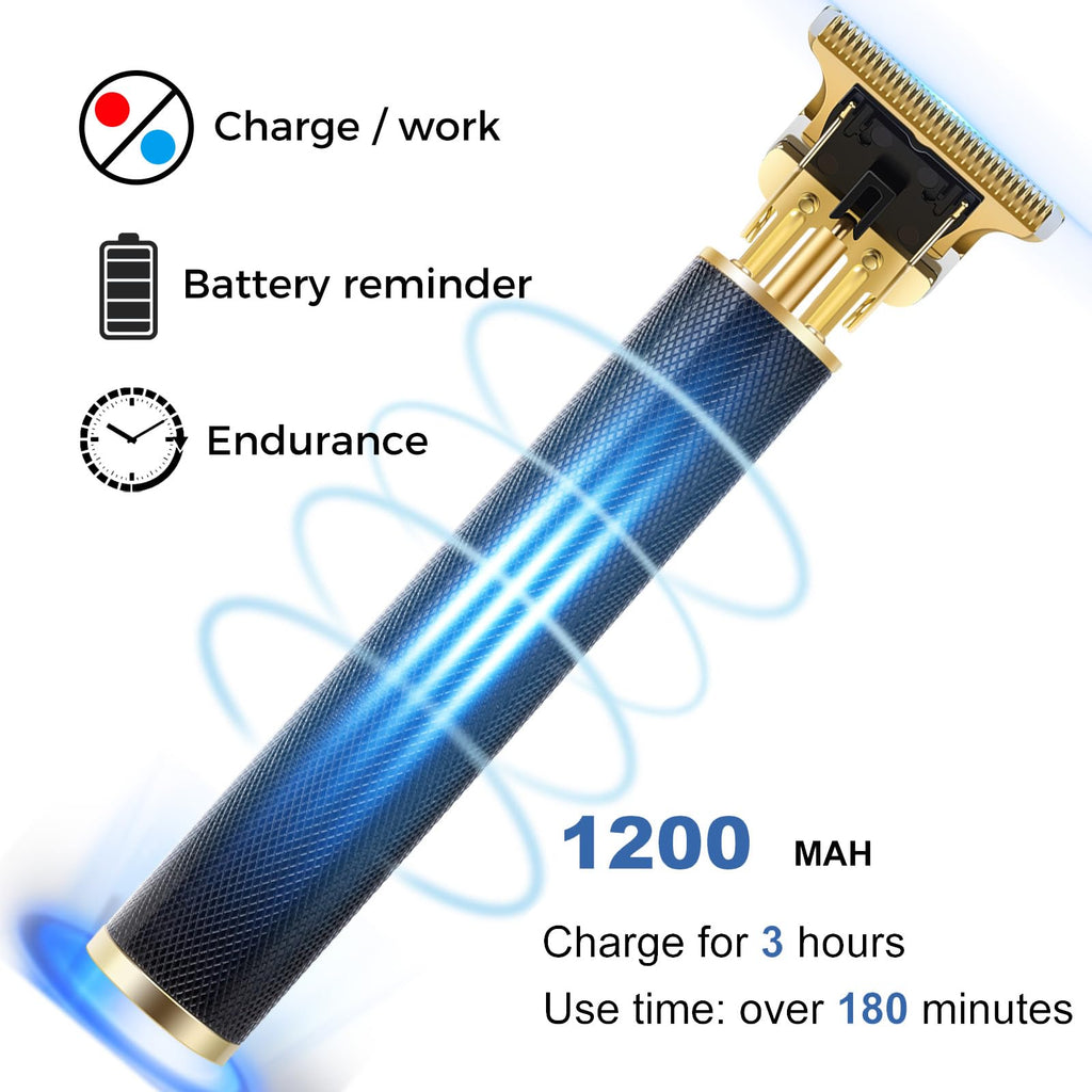 Hair Clippers for Men, Rechargeable Beard Trimmer with 4 Limit Combs, Grooming Kit for Barbers Haircut, USB Type-C Charging, Professional Shaver