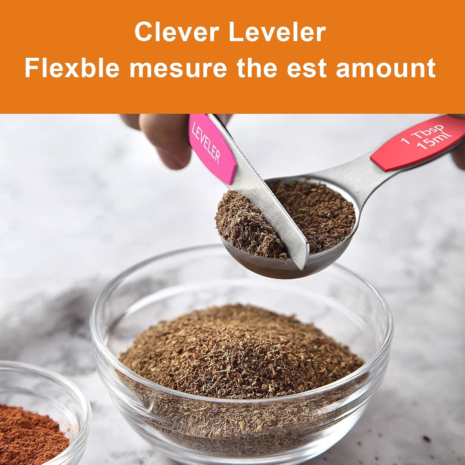 Magnetic Stainless Steel Measuring Spoons Set – Stackable & Double-Sided