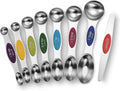 Magnetic Stainless Steel Measuring Spoons Set – Stackable & Double-Sided