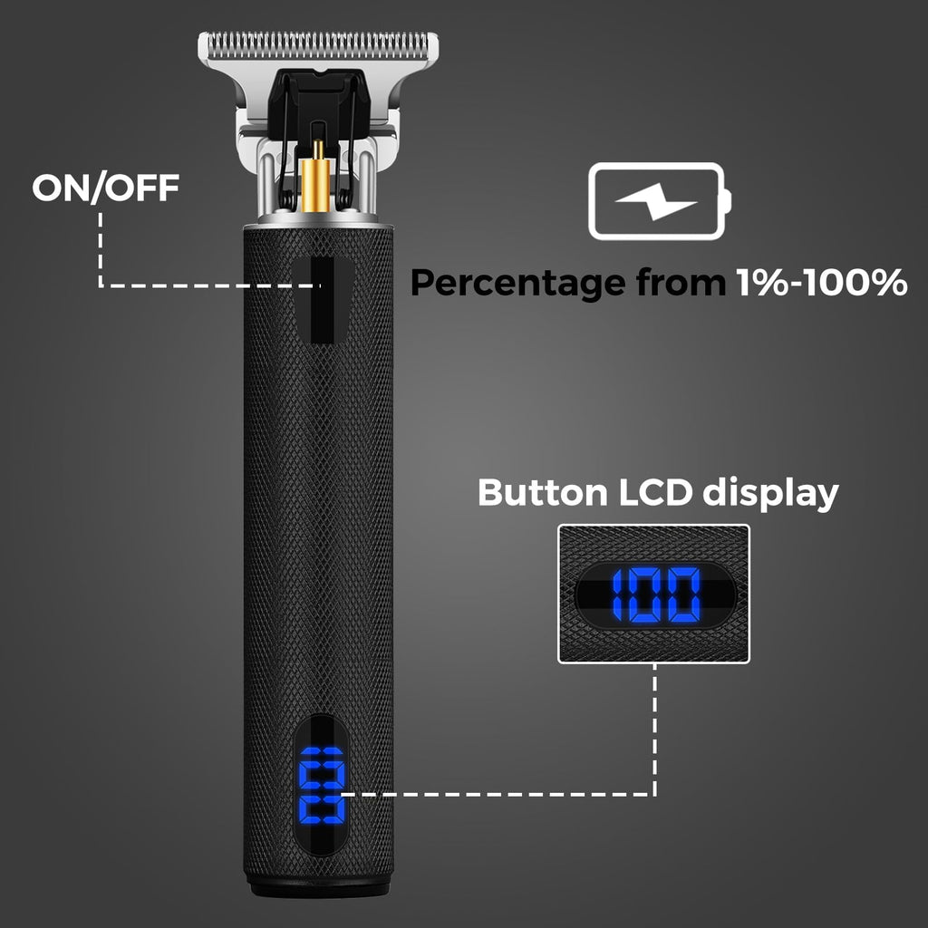Hair Clippers for Men, Rechargeable Beard Trimmer with 4 Limit Combs, Grooming Kit for Barbers Haircut, USB Type-C Charging, Professional Shaver