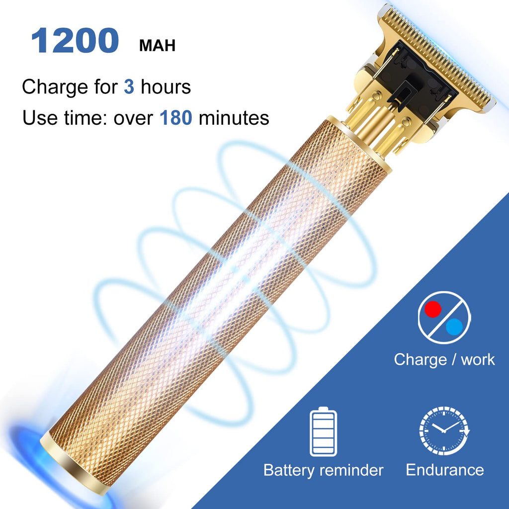 Hair Clippers for Men, Rechargeable Beard Trimmer with 4 Limit Combs, Grooming Kit for Barbers Haircut, USB Type-C Charging, Professional Shaver