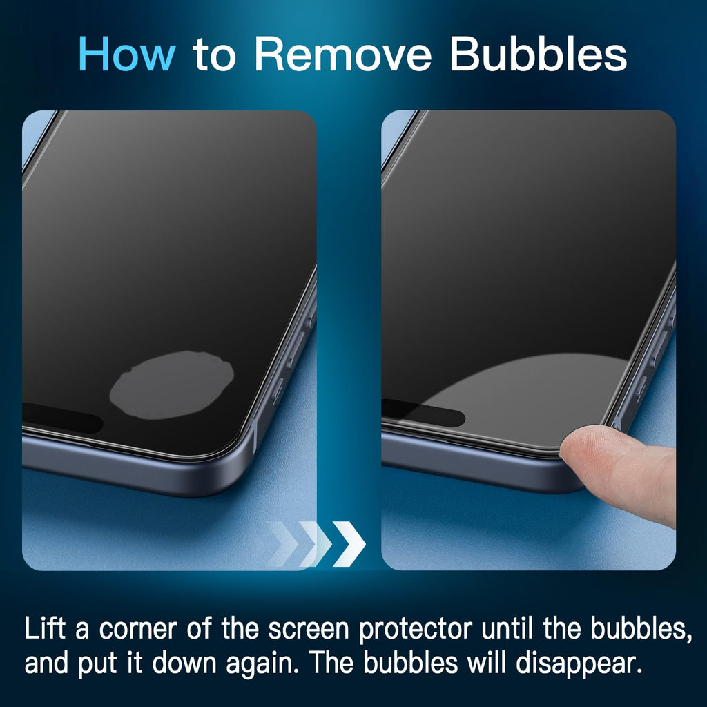 JETech Screen Protector for iPhone, Tempered Glass Film with Easy Installation Tool, Case-Friendly, HD Clear, 3-Pack