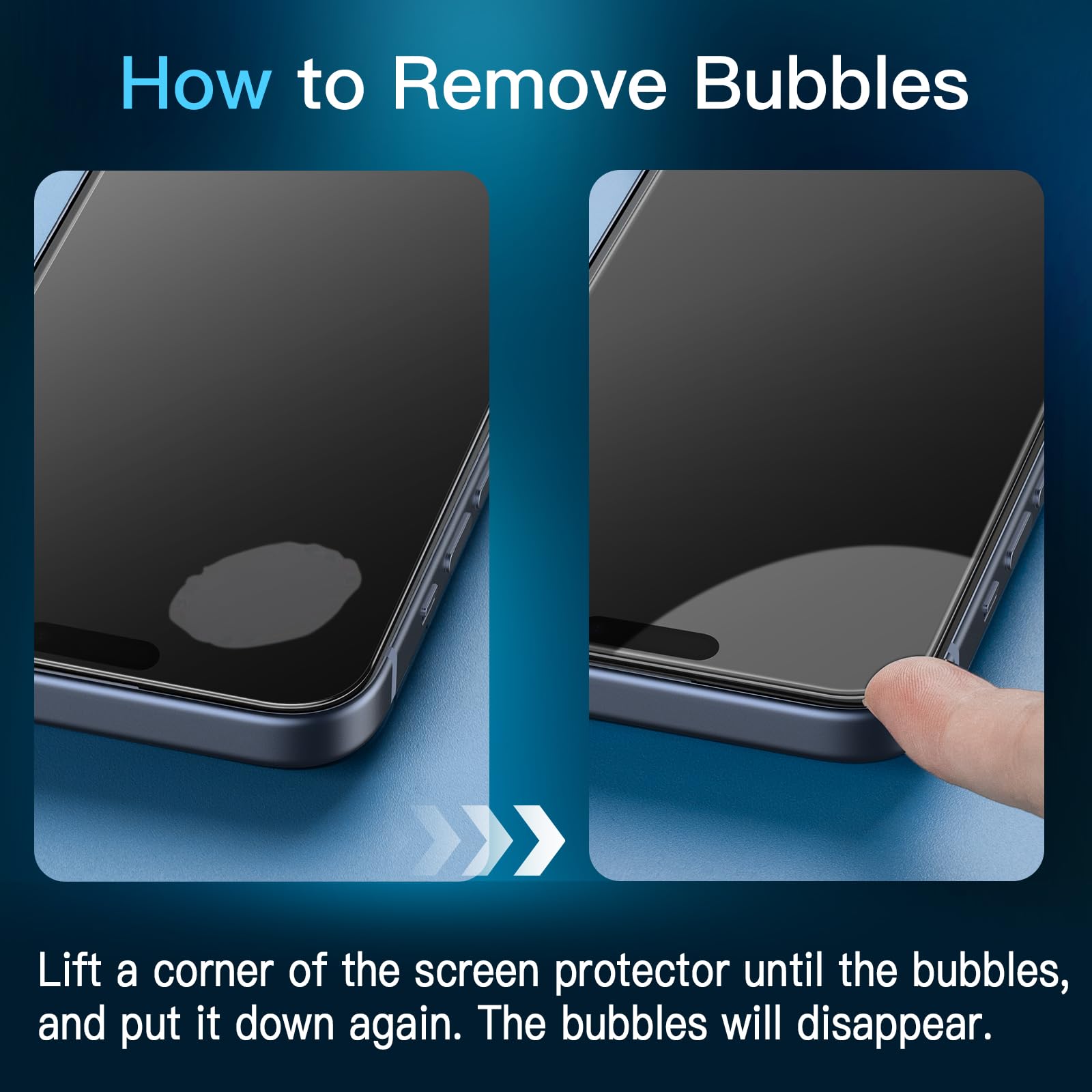 JETech Screen Protector for iPhone, Tempered Glass Film with Easy Installation Tool, Case-Friendly, HD Clear, 3-Pack