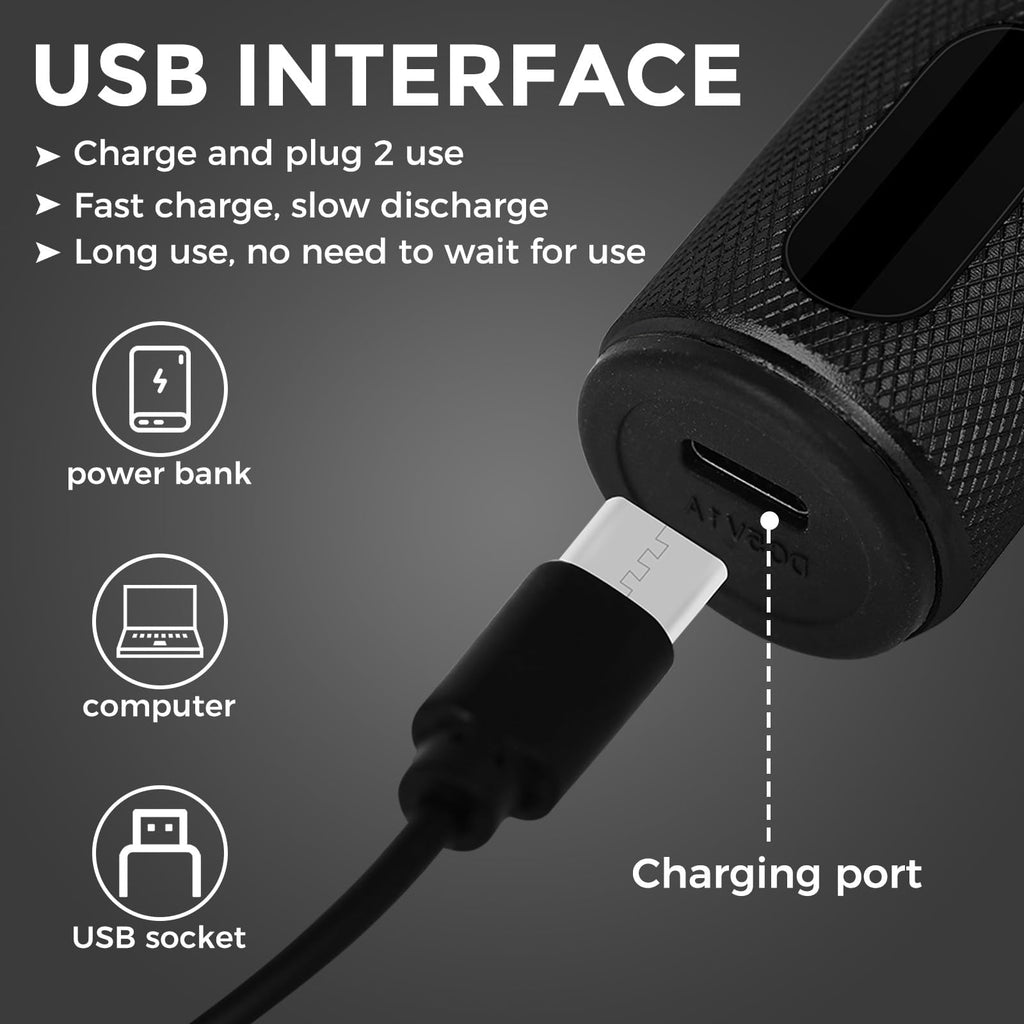 Hair Clippers for Men, Rechargeable Beard Trimmer with 4 Limit Combs, Grooming Kit for Barbers Haircut, USB Type-C Charging, Professional Shaver