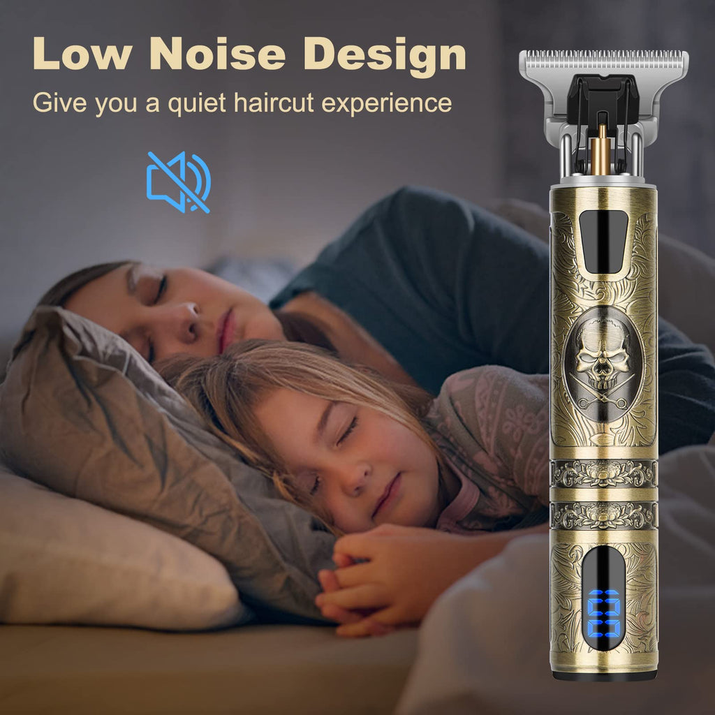 Hair Clippers for Men, Rechargeable Beard Trimmer with 4 Limit Combs, Grooming Kit for Barbers Haircut, USB Type-C Charging, Professional Shaver