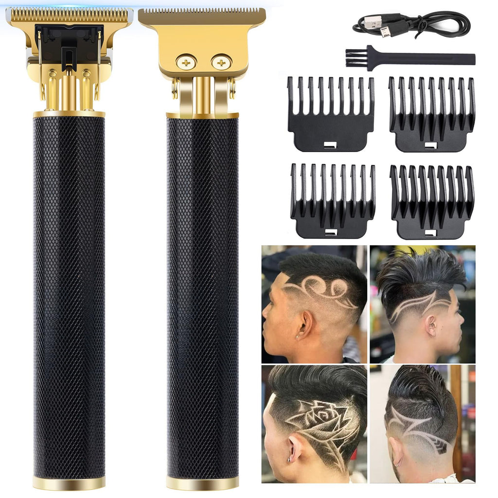 Hair Clippers for Men, Rechargeable Beard Trimmer with 4 Limit Combs, Grooming Kit for Barbers Haircut, USB Type-C Charging, Professional Shaver