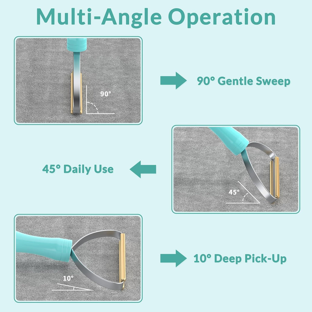 Deep Cleaner Pro Multi-Fabric Pet Hair Remover - Edge & Carpet Rake Scraper for Rugs, Couch & Pet Towers - Easy to Use!