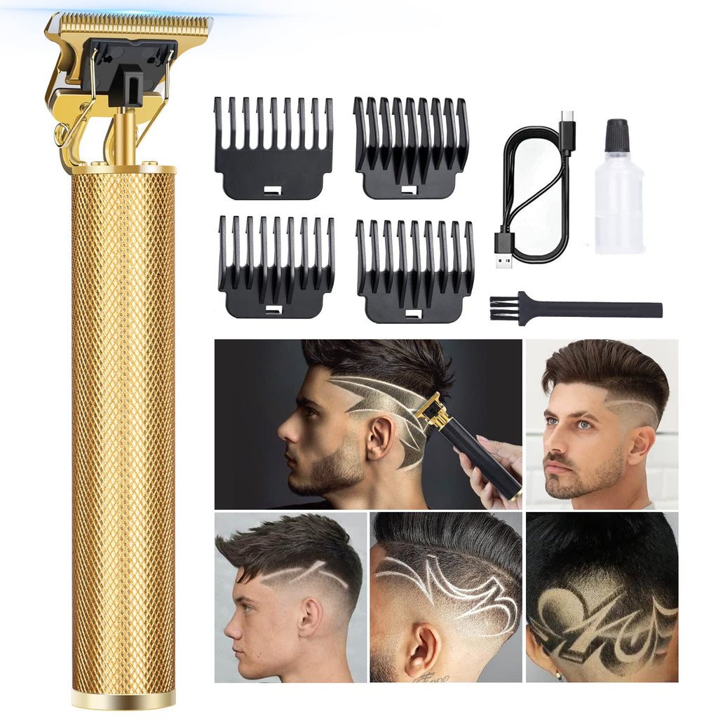 Hair Clippers for Men, Rechargeable Beard Trimmer with 4 Limit Combs, Grooming Kit for Barbers Haircut, USB Type-C Charging, Professional Shaver