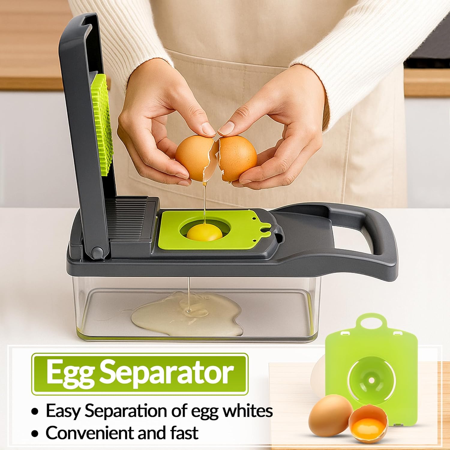 15 in 1 Vegetable Chopper and Mandolne Slicer for Kitchen - 8 Blades, Cheese Grater